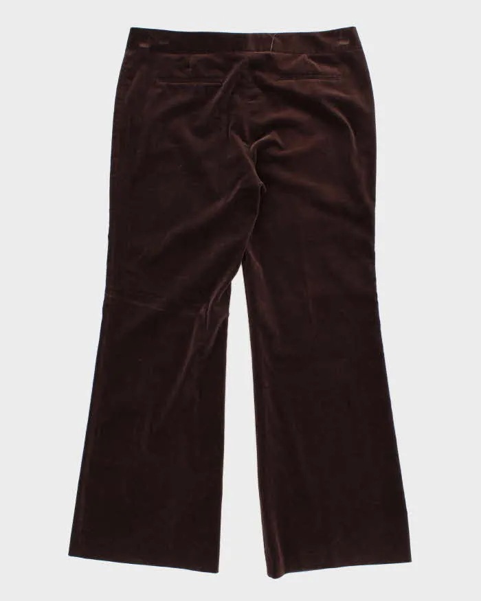 00s Hilfiger Brown Velvet Trousers - W36 L32