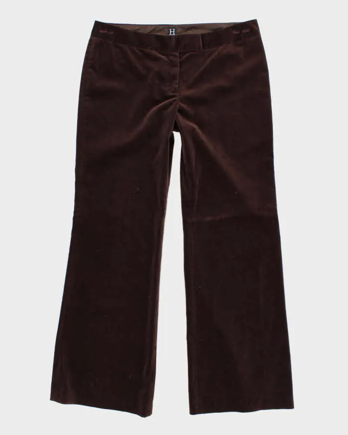 00s Hilfiger Brown Velvet Trousers - W36 L32