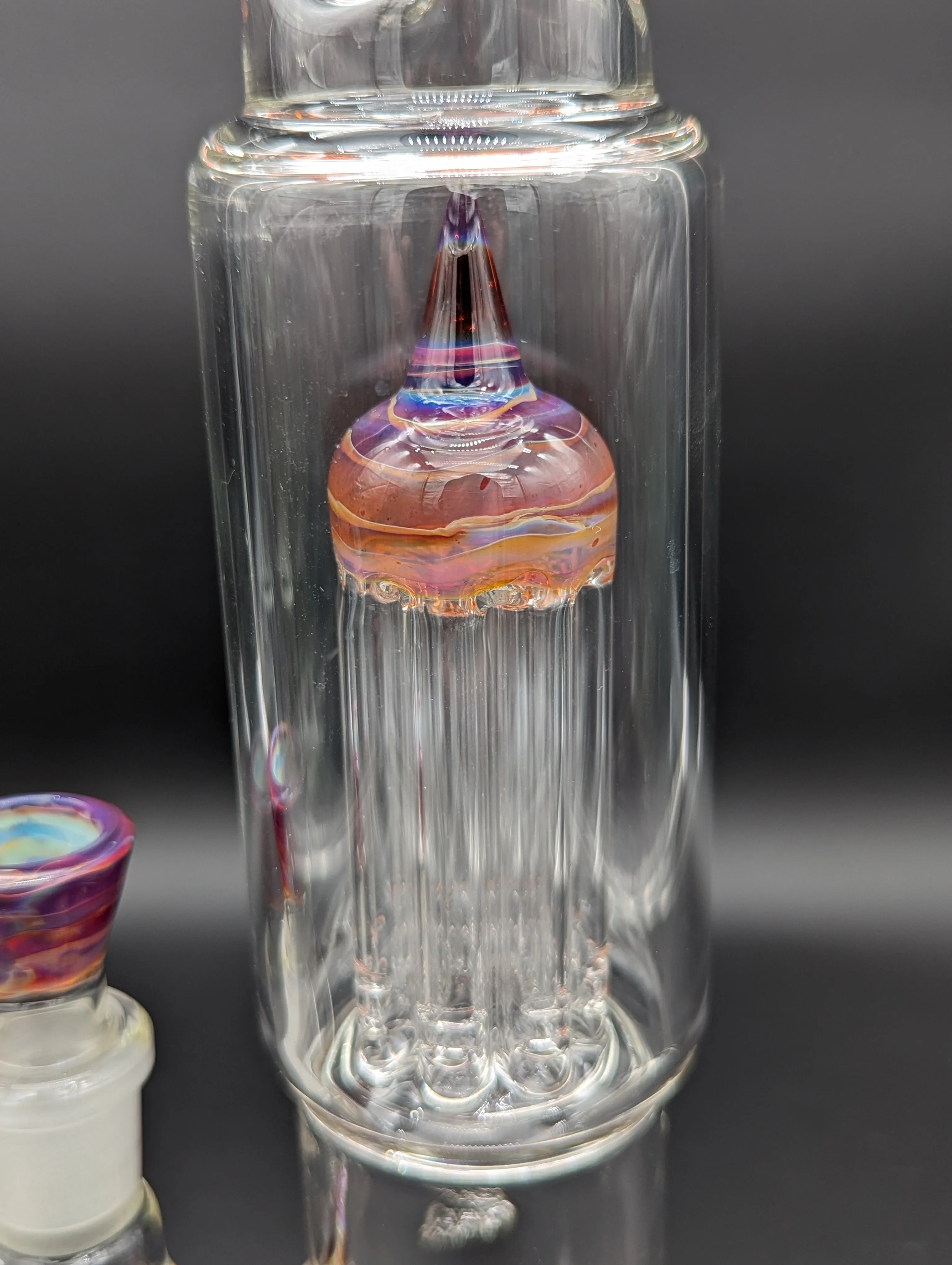 2K Glass Dual Inline to 8 Arm Bongs - Color Accented