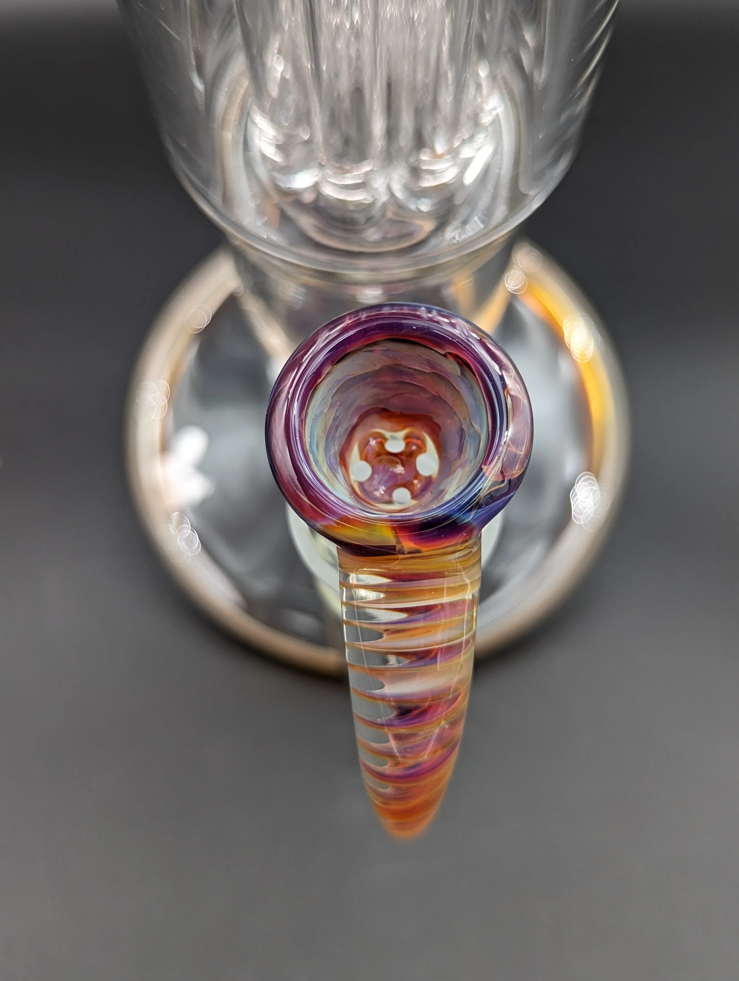 2K Glass Dual Inline to 8 Arm Bongs - Color Accented