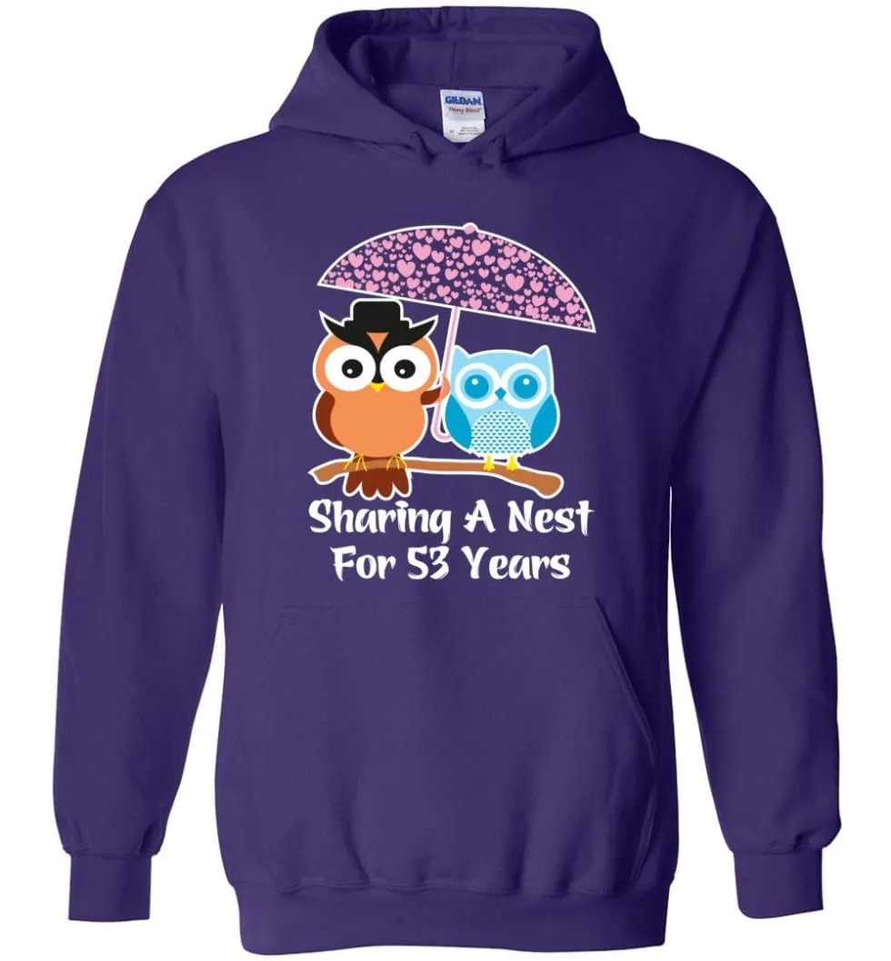 53 Years Wedding Anniversary Gifts Valentine's Day Hoodie