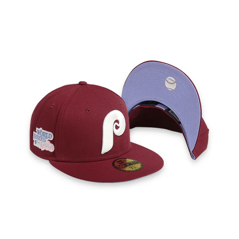 [60243502] Philadelphia Phillies POP SWEAT WS 80 Burgundy 59FIFTY Men's Fitted Hat