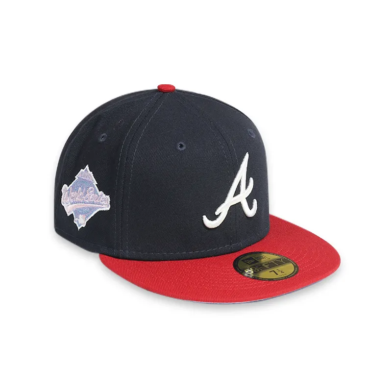 [60243505] Atlanta Braves 98 WS POP SWEAT Navy 59FIFTY Men's Fitted Hat