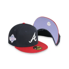 [60243505] Atlanta Braves 98 WS POP SWEAT Navy 59FIFTY Men's Fitted Hat