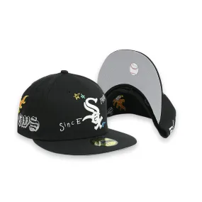 [60243719] Chicago White Sox Scribble Black 59FIFTY Mens Fitted Hat