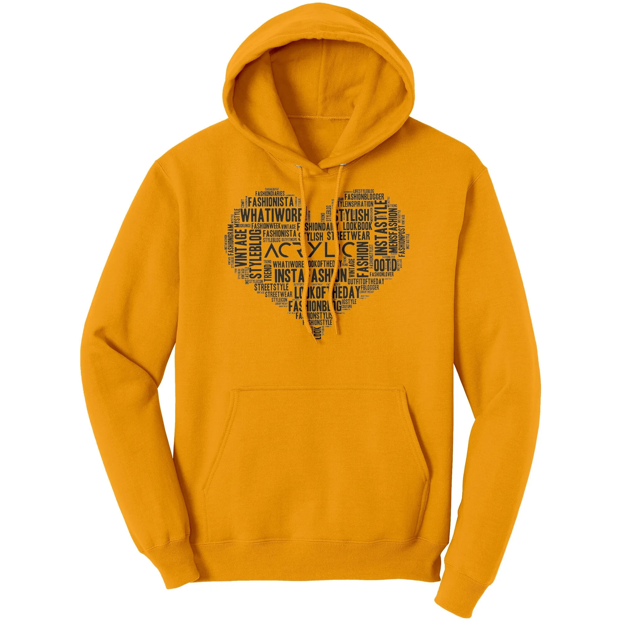 Acrylic Word Cloud Hoodie