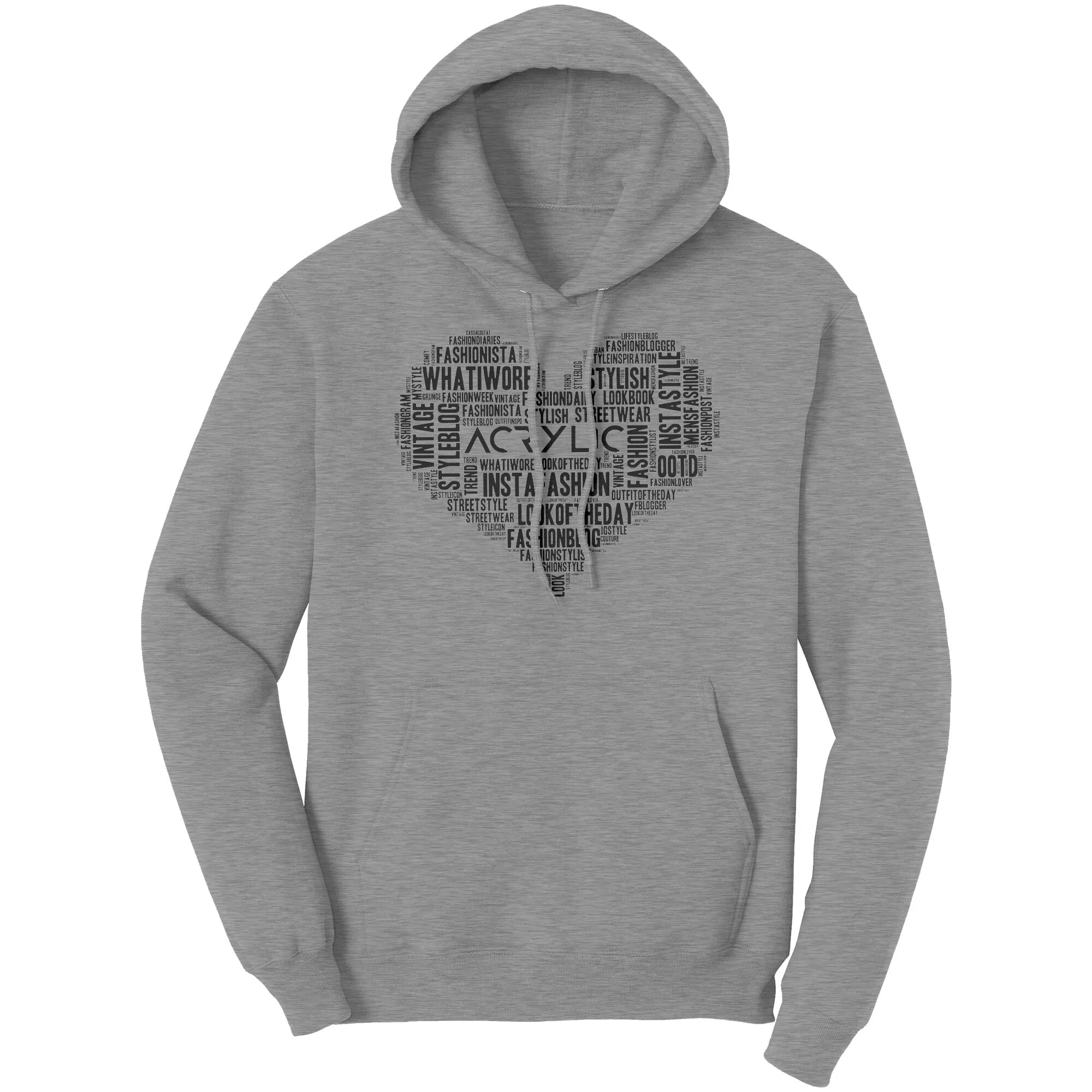 Acrylic Word Cloud Hoodie