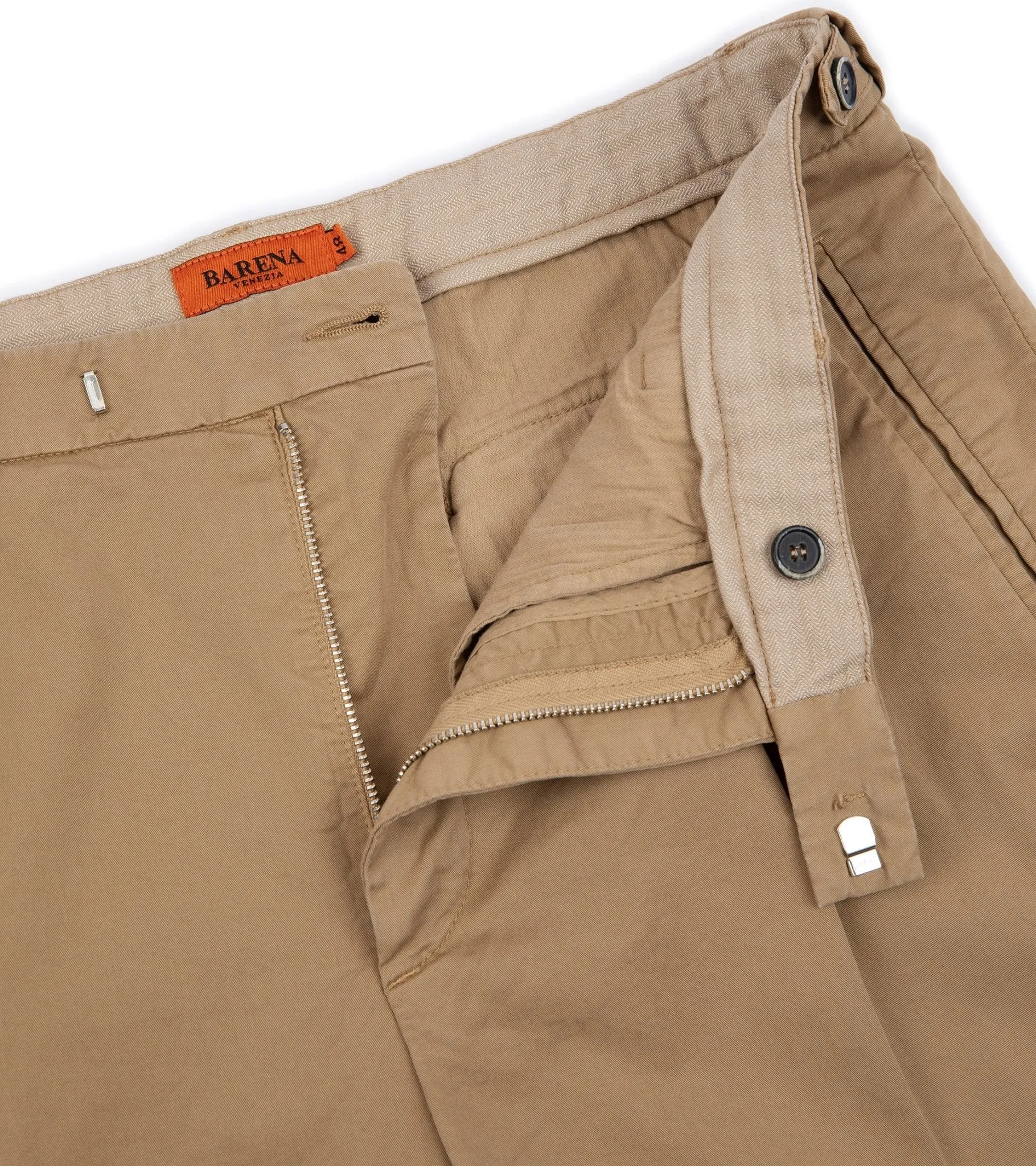 Barena Masco Trevo Cotton Twill Trousers: Tan