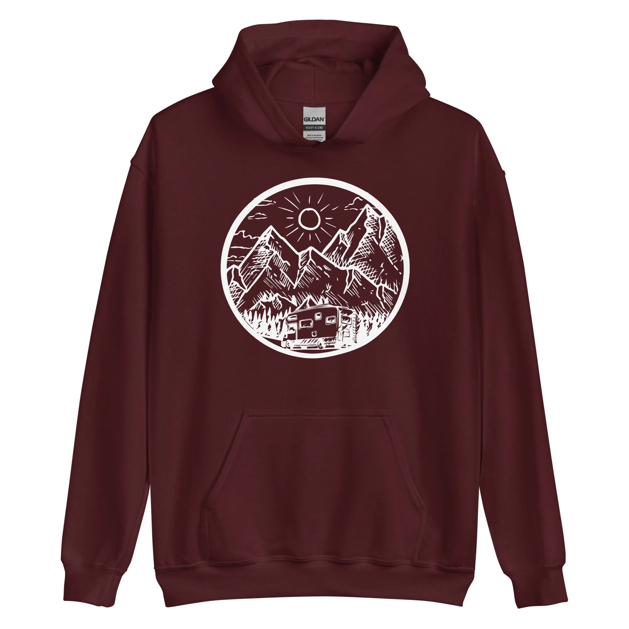 Berge - Camping Van - (12) - Unisex Hoodie