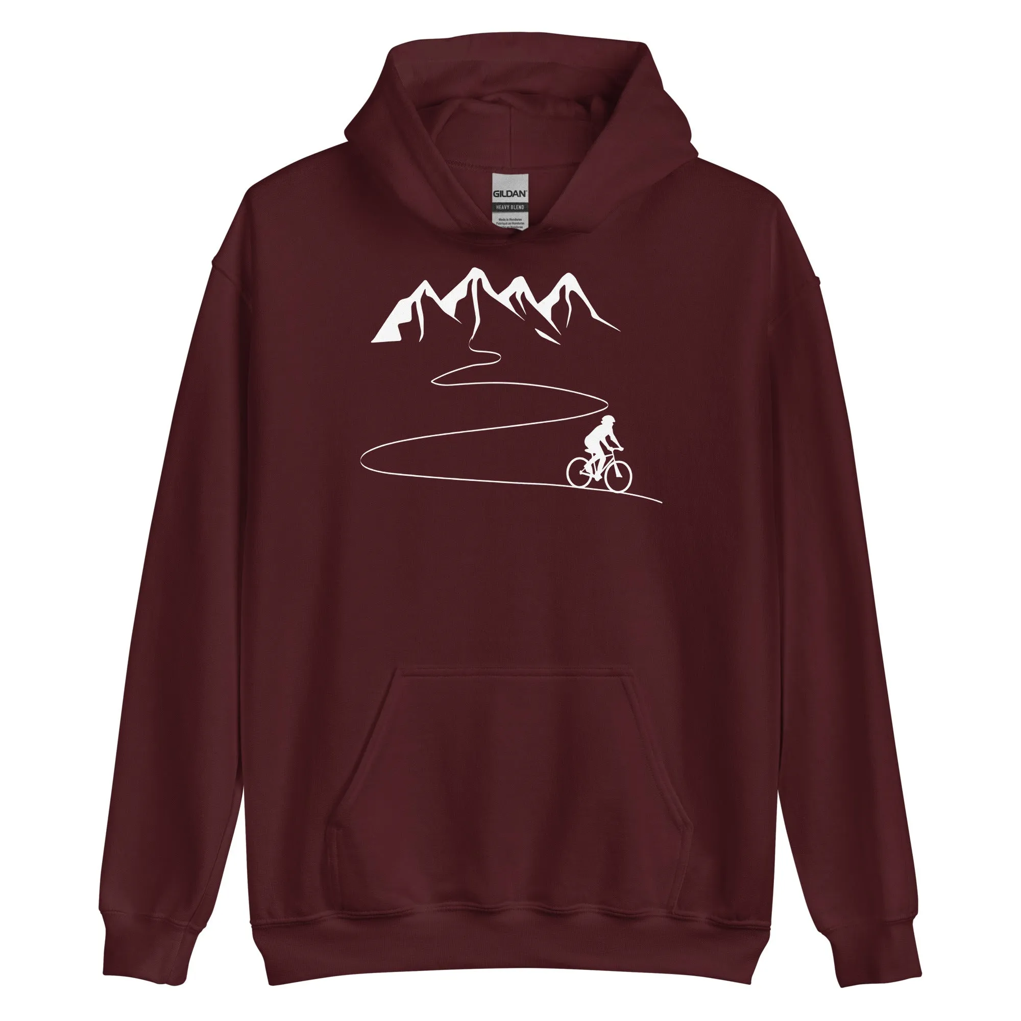 Berge - Kurve Linie - Radfahren -   - Unisex Hoodie