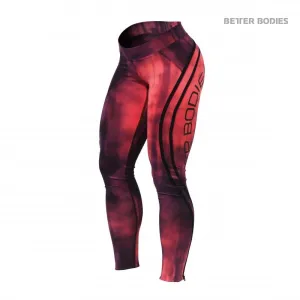 Better Bodies Grunge Tights - Fiery Coral