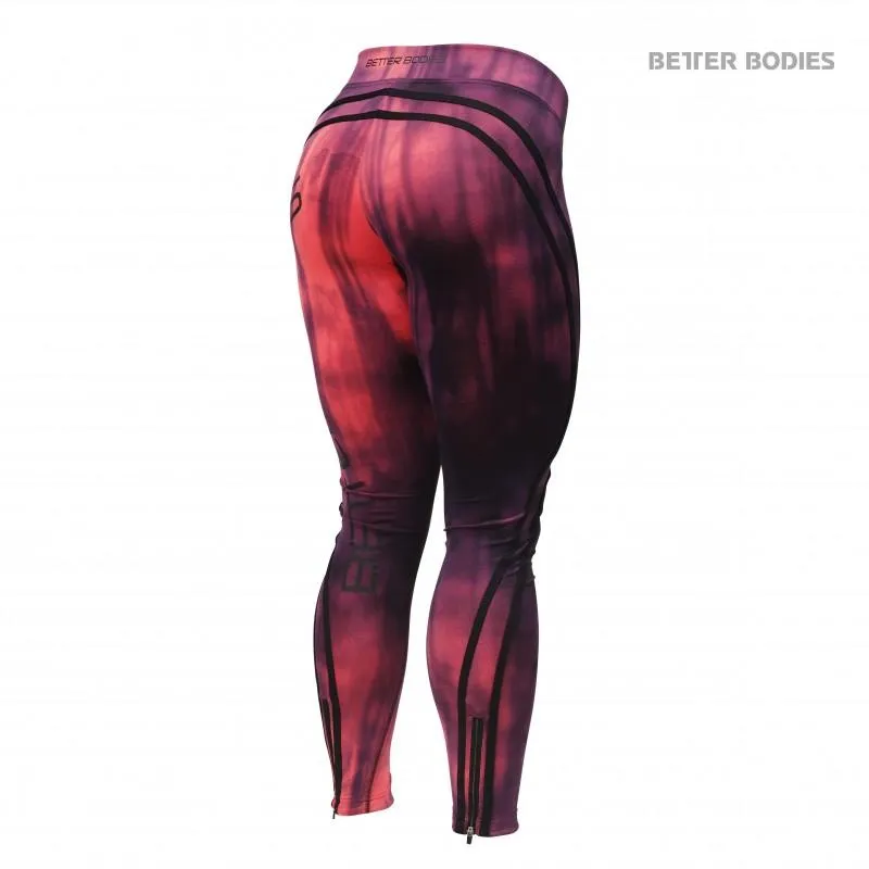 Better Bodies Grunge Tights - Fiery Coral