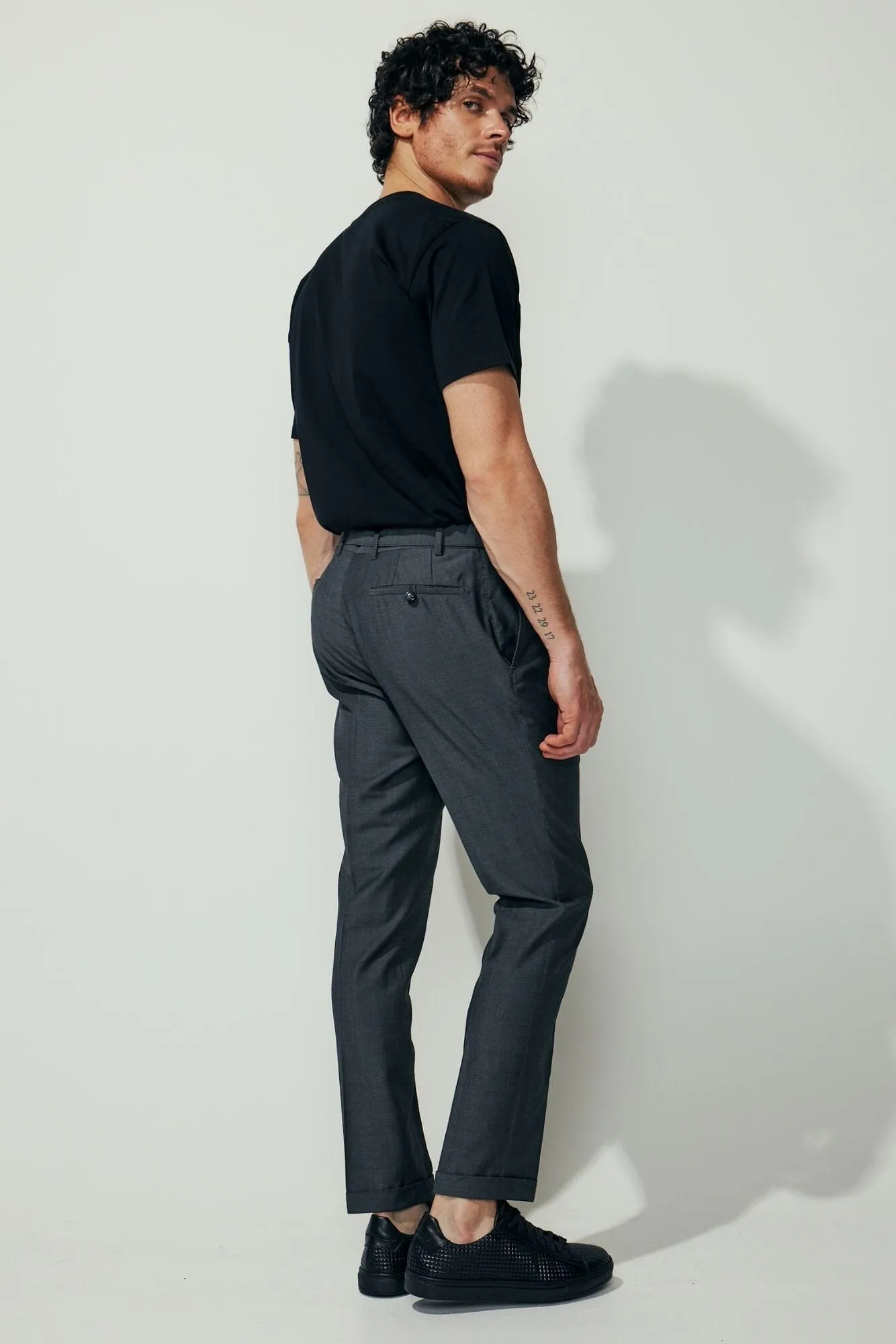 Cali Trouser - Mid Grey Wool Mohair