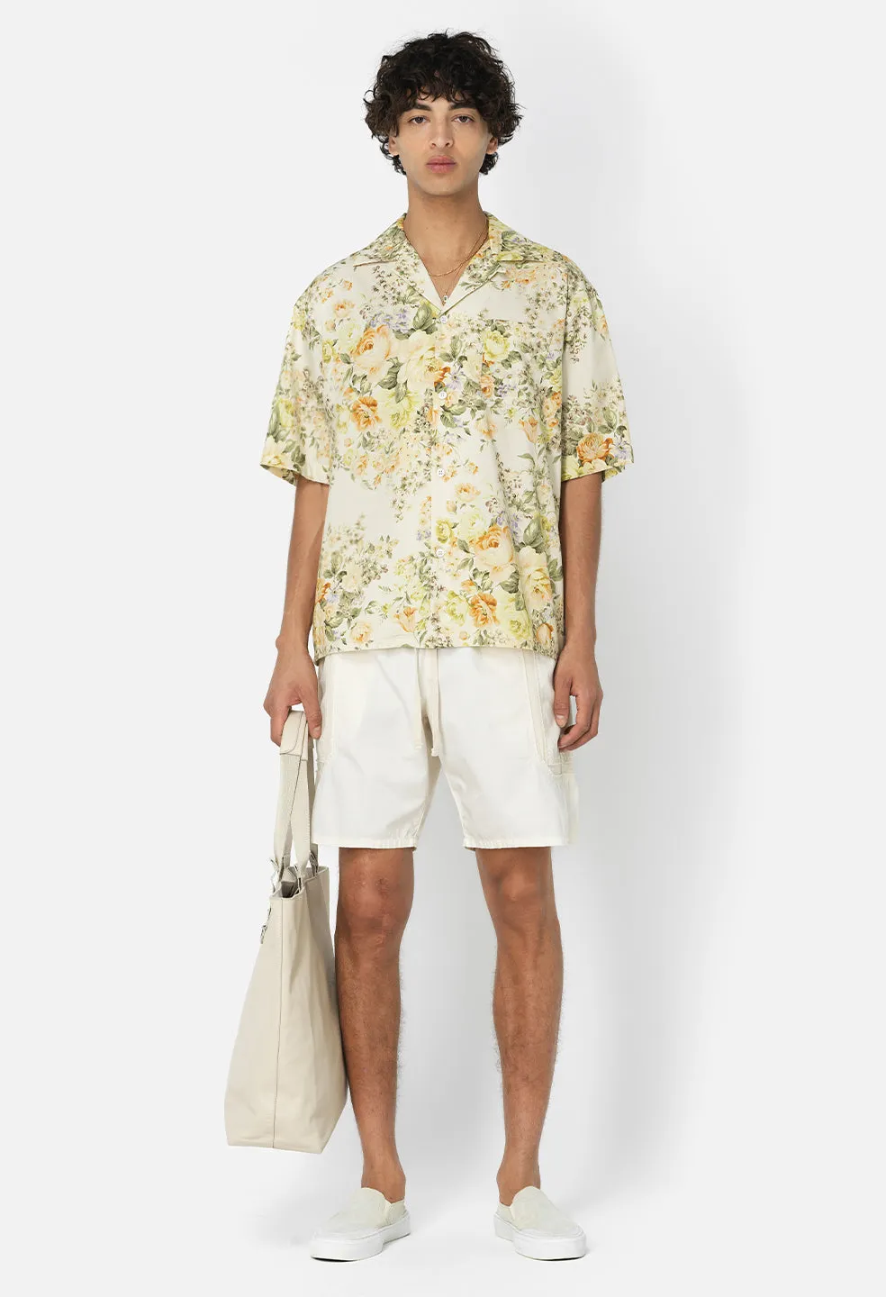 Camp Shirt / Beige Tuscan Floral