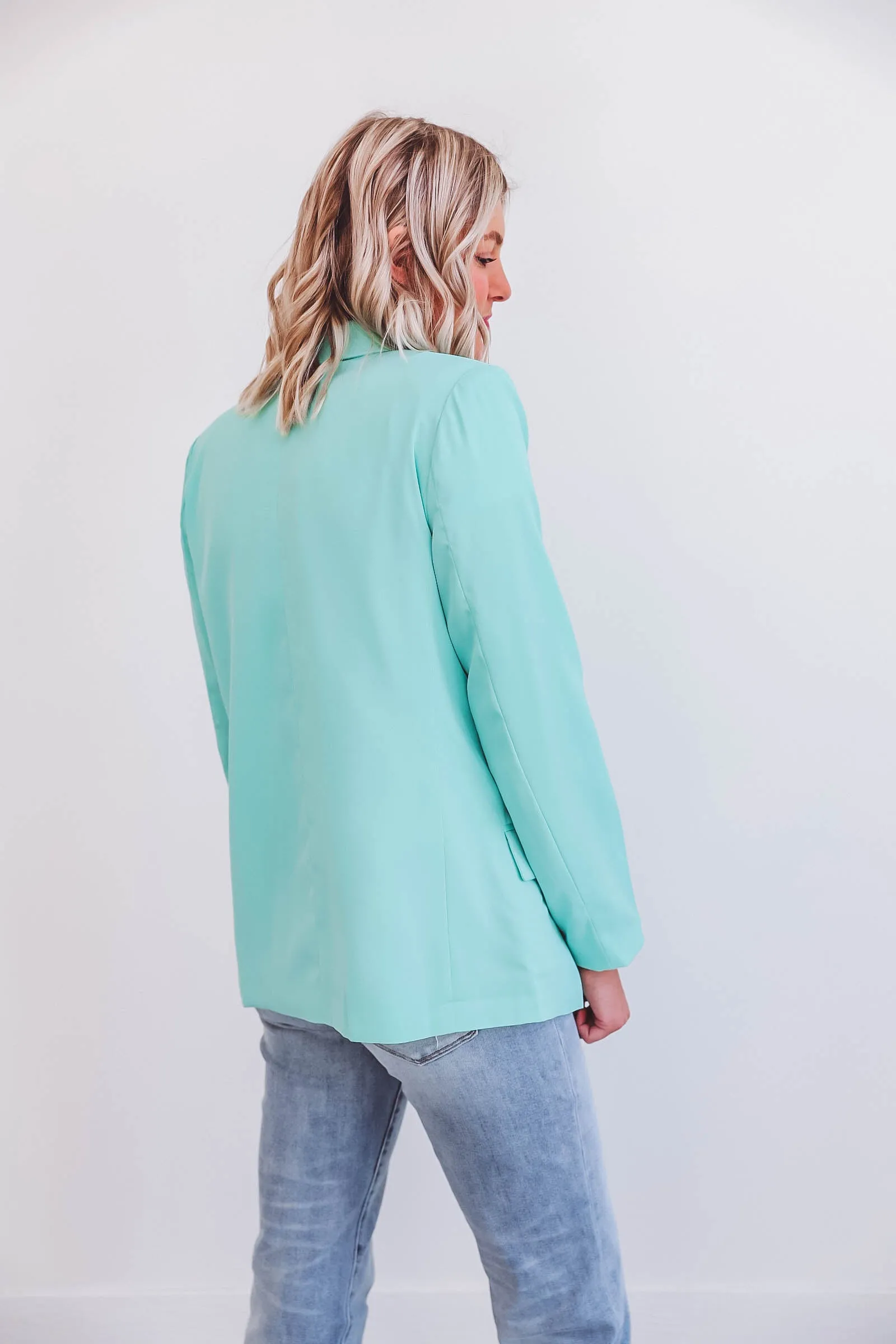 Cara Blazer-Dark Mint