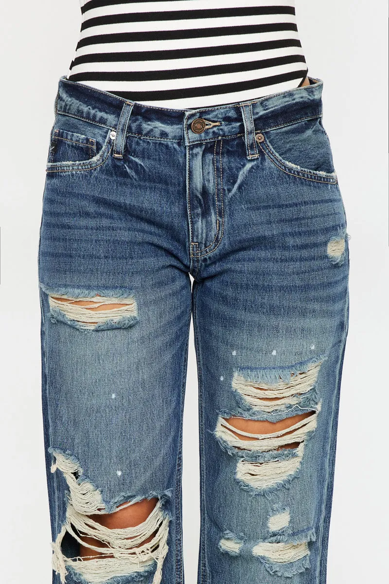 Charlize Mid Rise Boyfriend Jeans