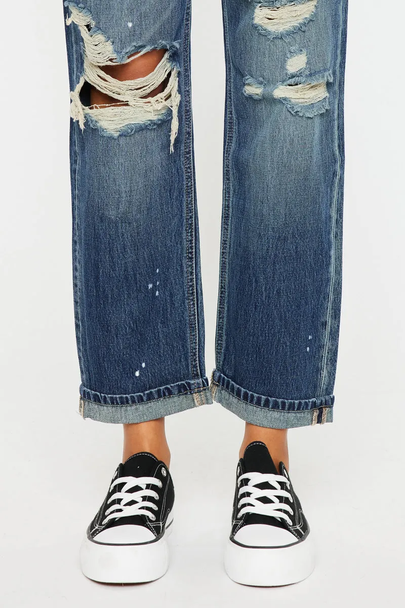 Charlize Mid Rise Boyfriend Jeans