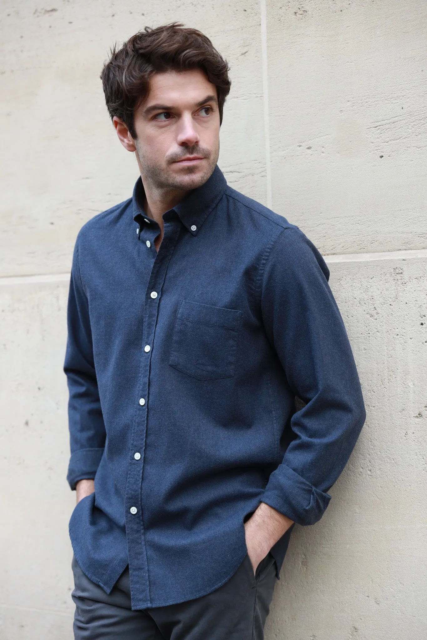 Chemise Clovis en flanelle de coton - Jeans