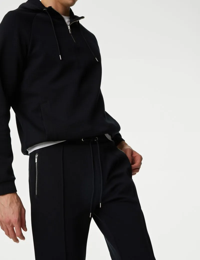 Cotton Blend Zip Pocket Joggers