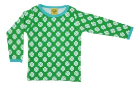 Green Long Sleeve DUNS Clover Top