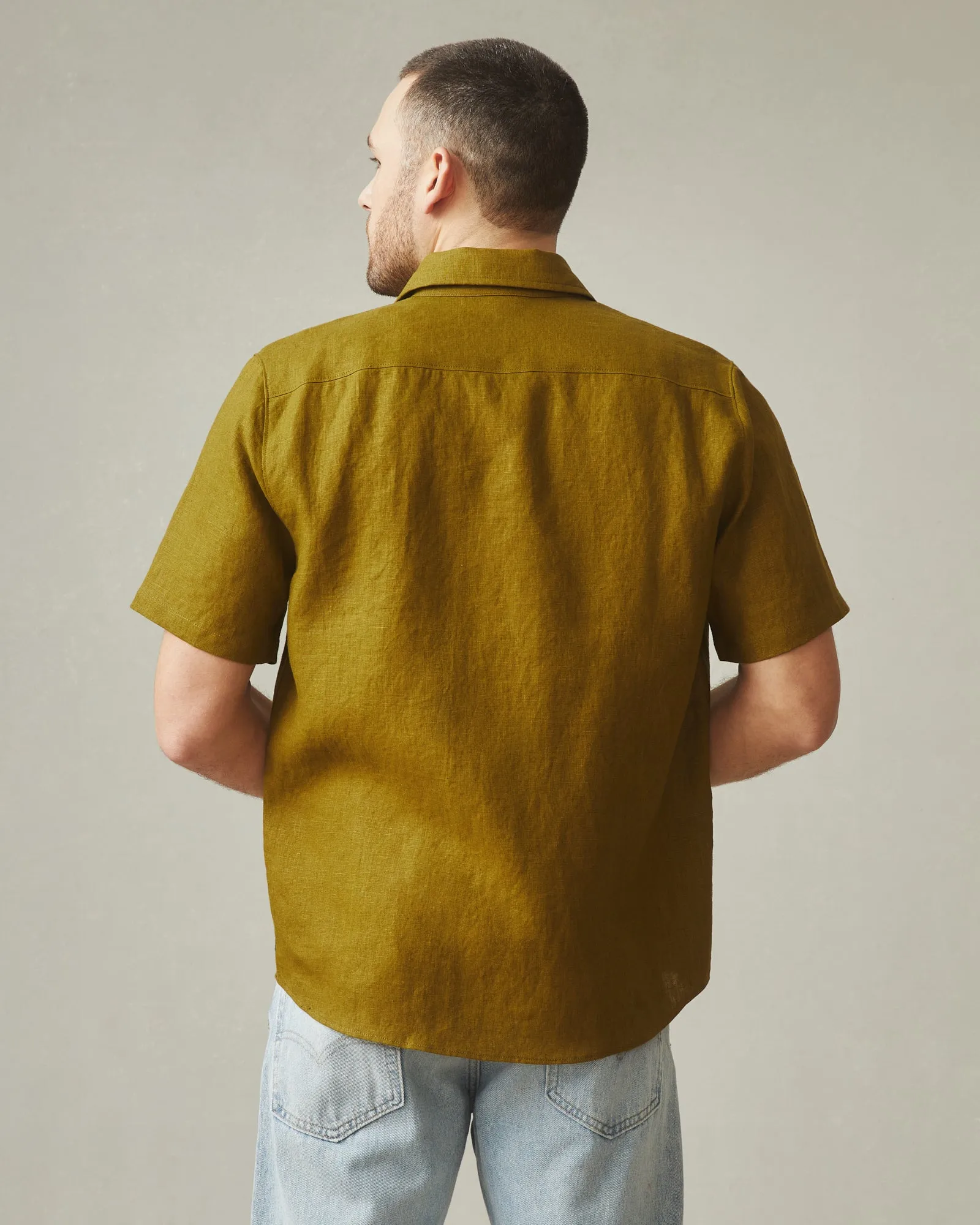 Easy Linen Shirt - Fir Green