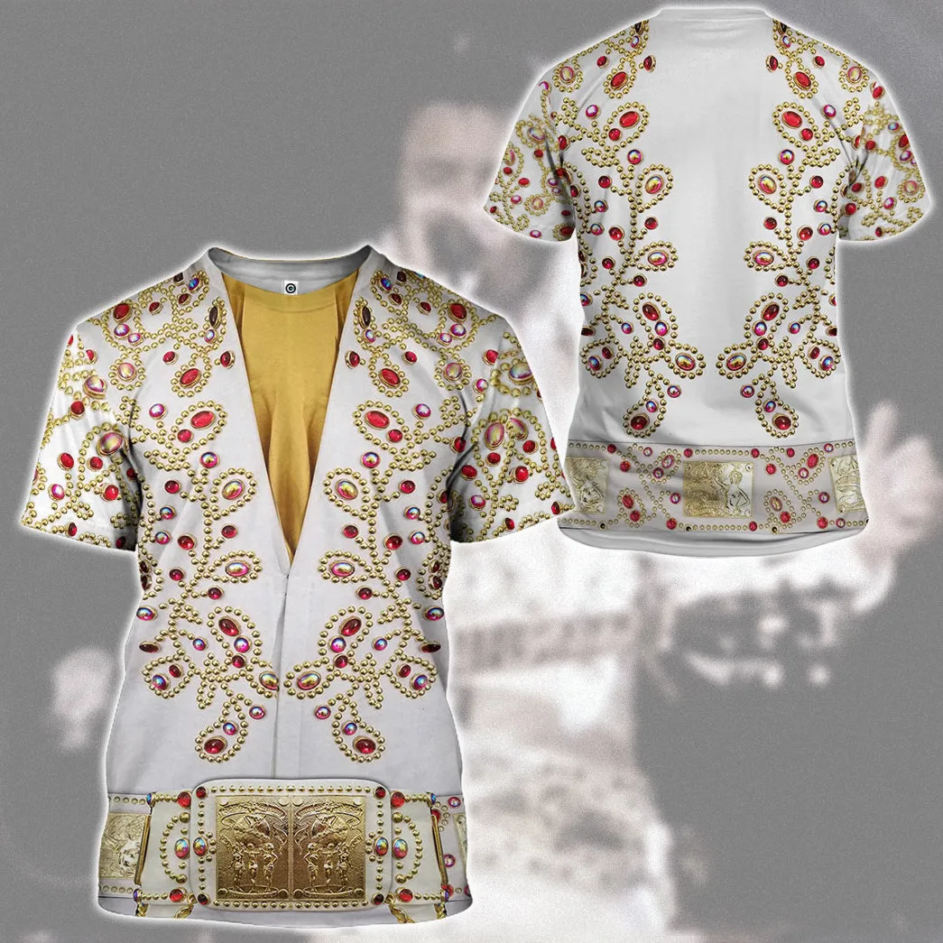 ELV PRL White Spanish red flower suit Custom Tshirt Hoodie Apparel