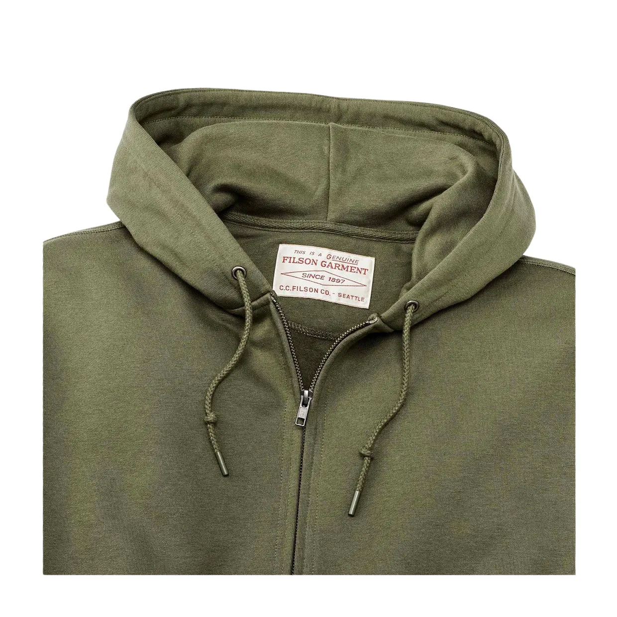 Felpa Uomo Filson Prospector Full-Zip Hoodie Verde Oliva