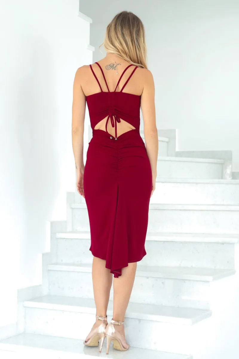 Fishtail Tango Dress with Spaghetti Straps