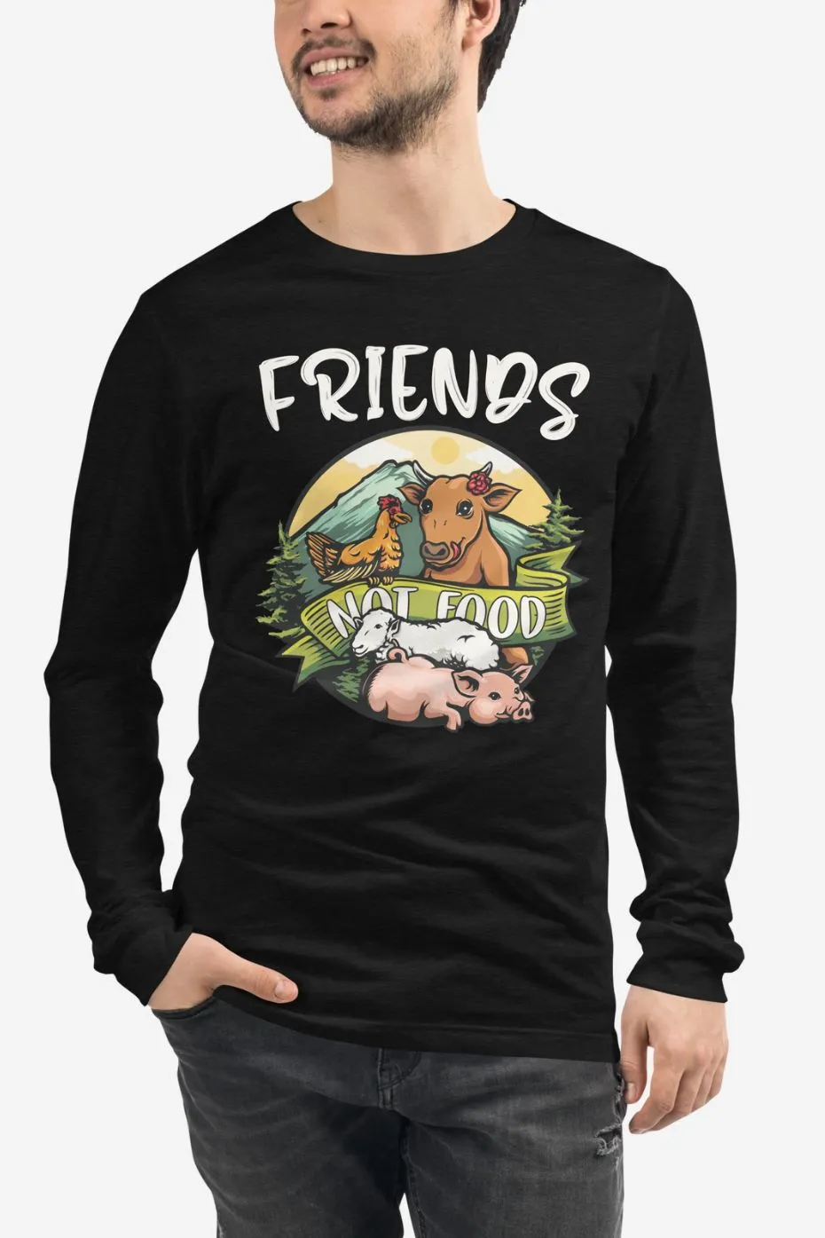 Friends Not Food - Unisex Long Sleeve Tee