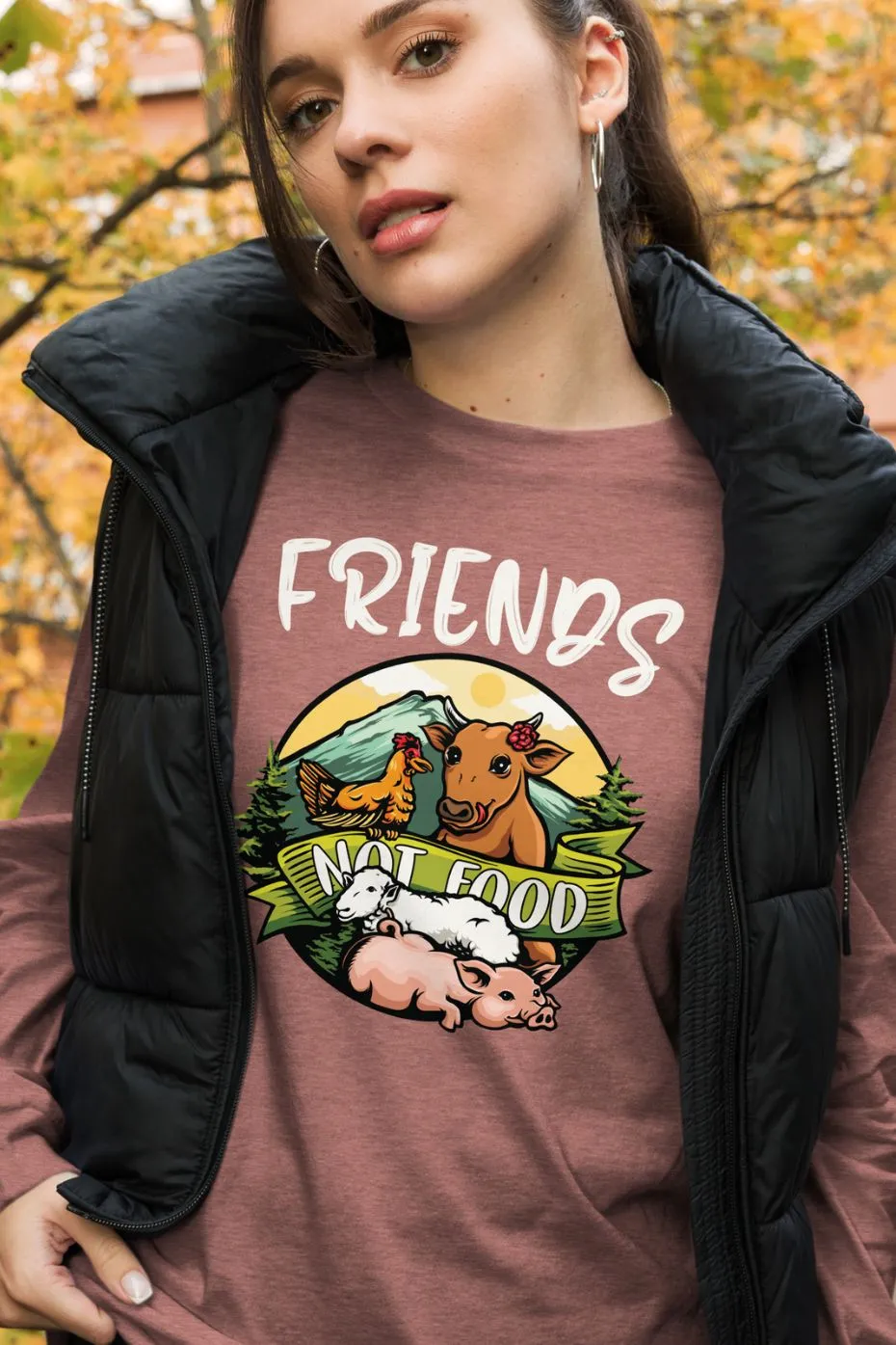 Friends Not Food - Unisex Long Sleeve Tee