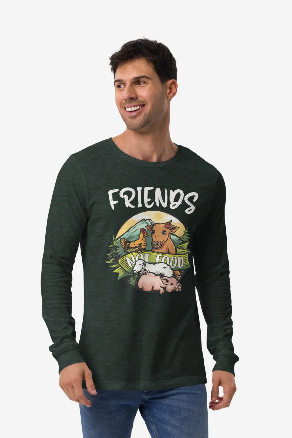 Friends Not Food - Unisex Long Sleeve Tee