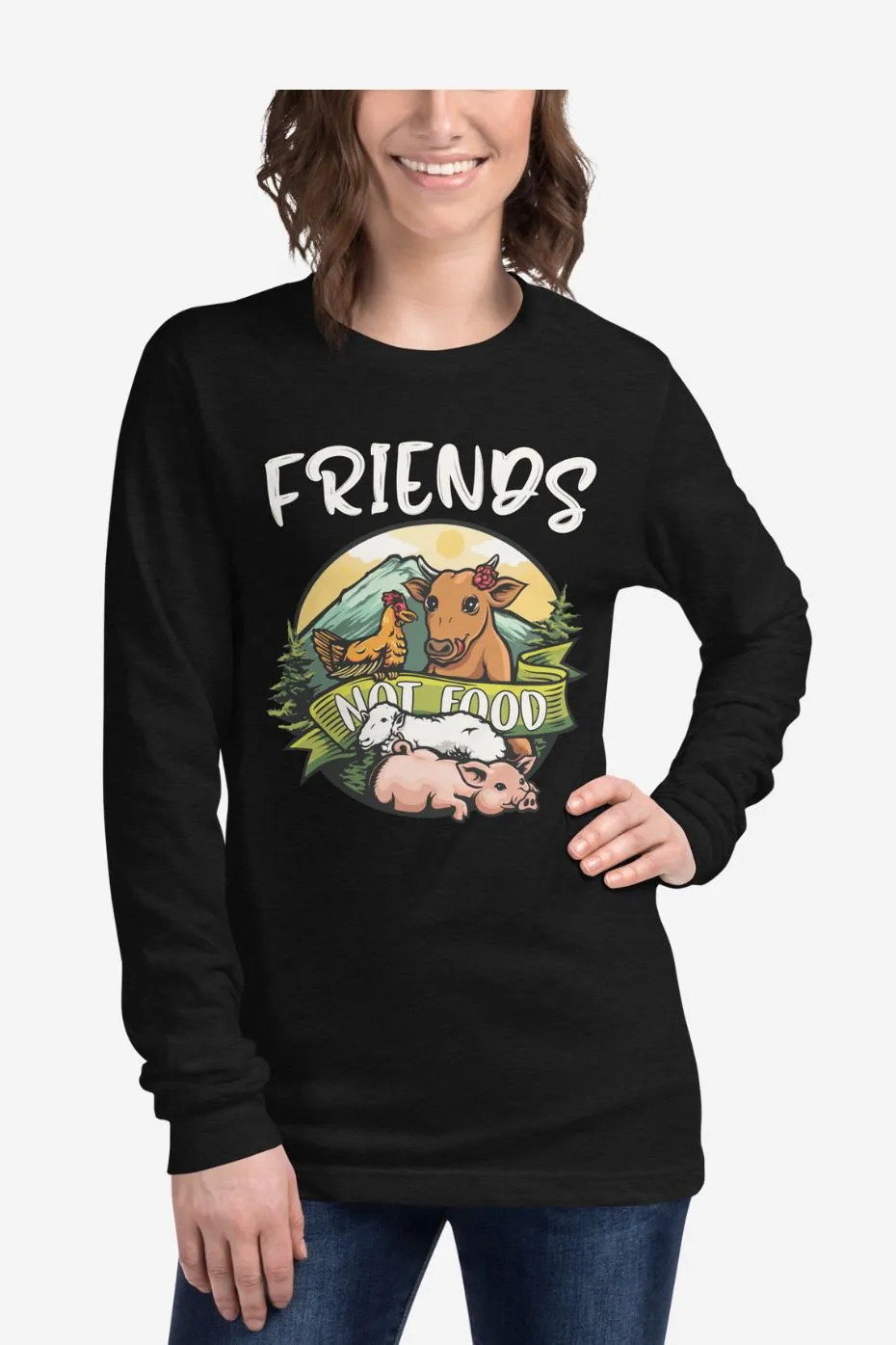 Friends Not Food - Unisex Long Sleeve Tee