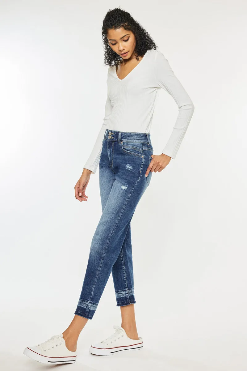 Georgia Ultra High Rise Slim Straight Leg Jeans