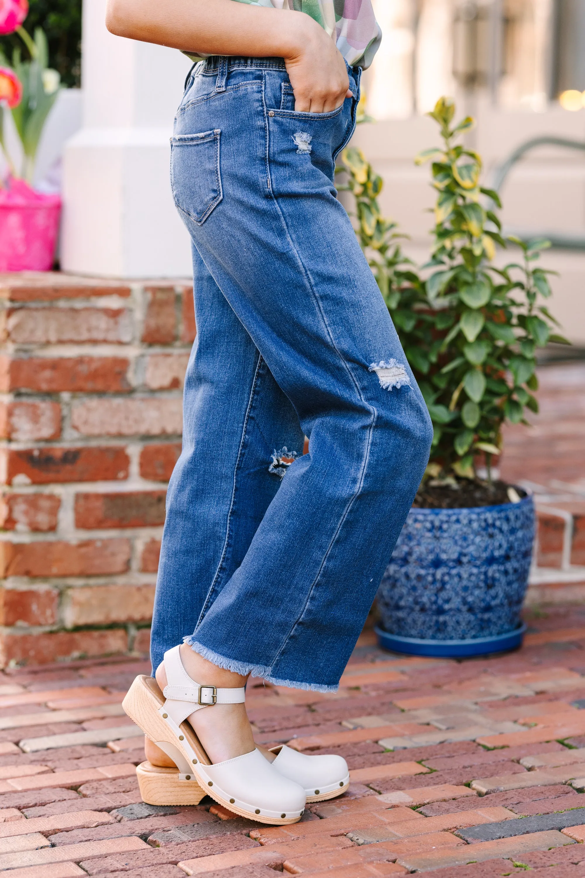 Girls: All For You Medium Wash Wide Leg Jeans