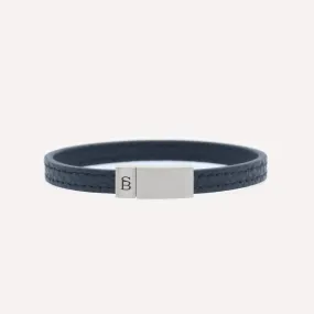 Grady Leather Bracelet Blue