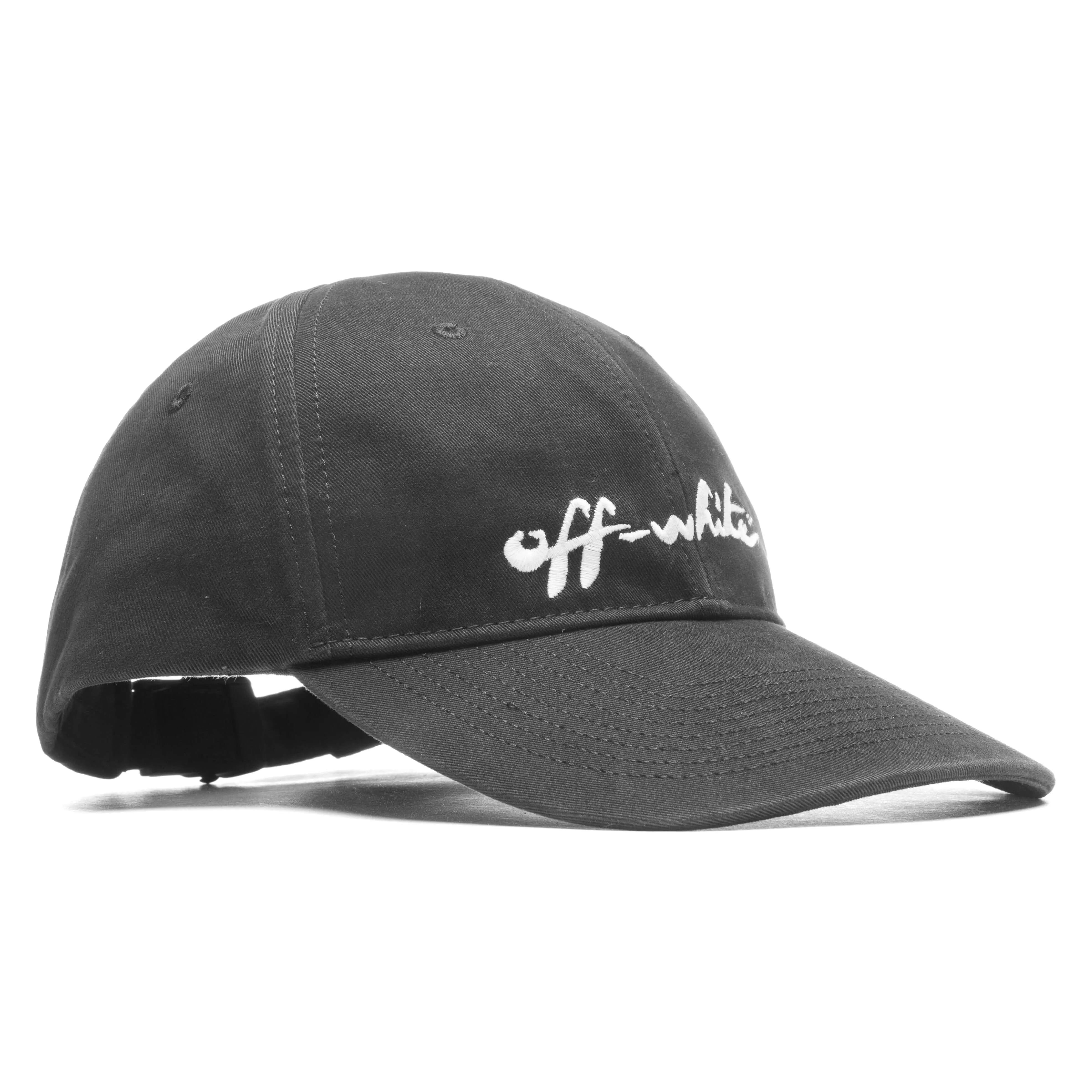 Handpaint Script Baseball Cap - Black/White