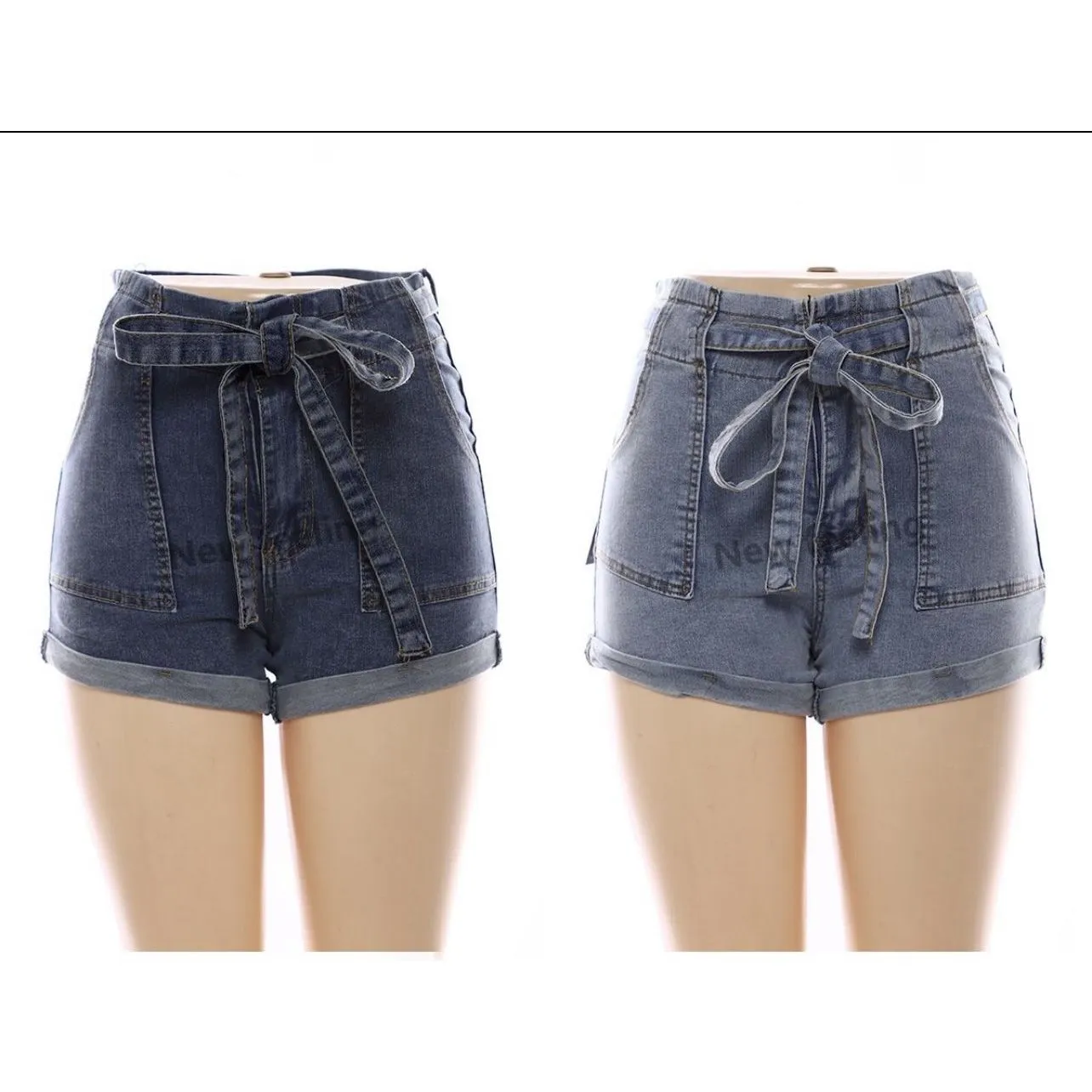 High Waist Denim Short