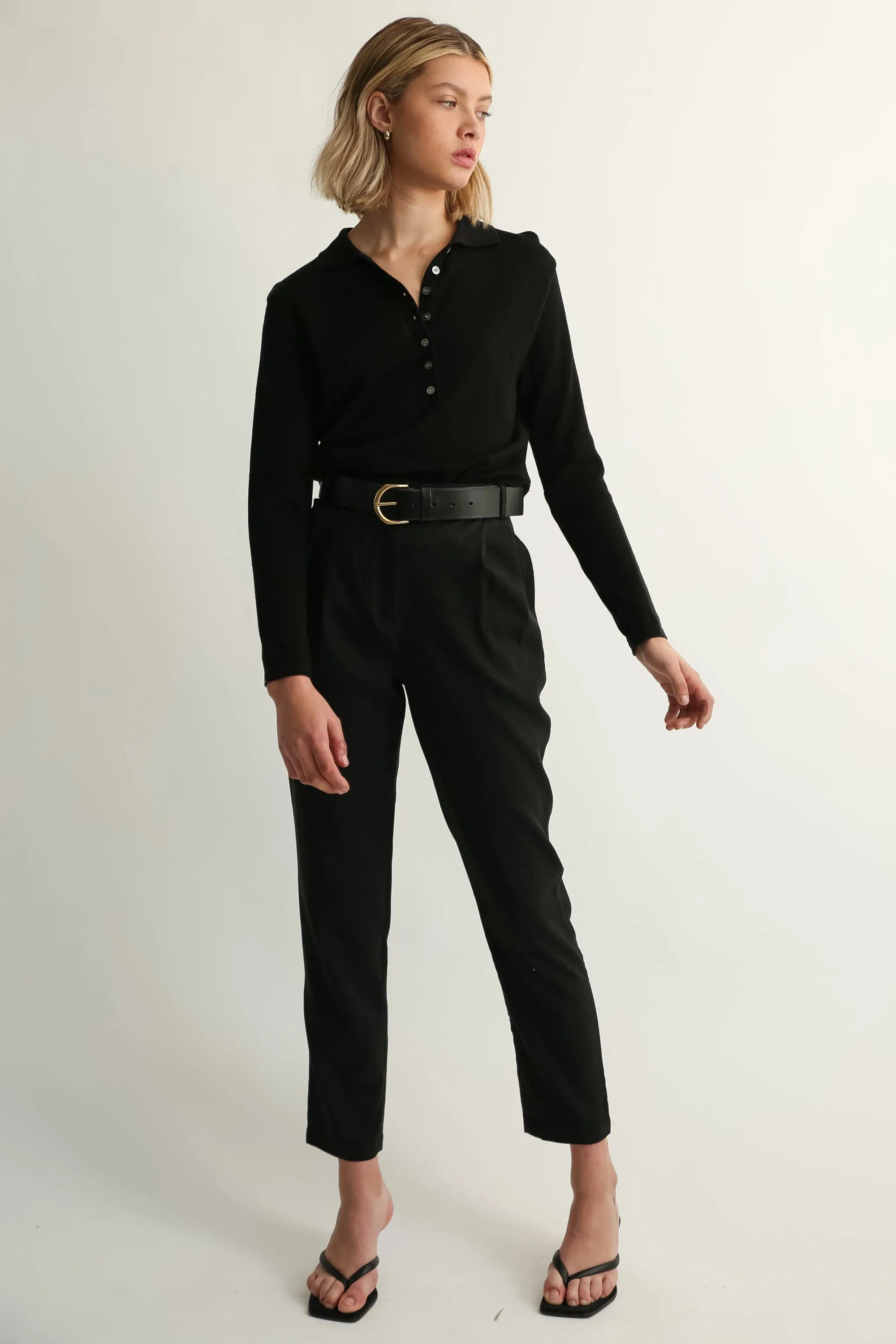 High Waisted Tencel Trousers