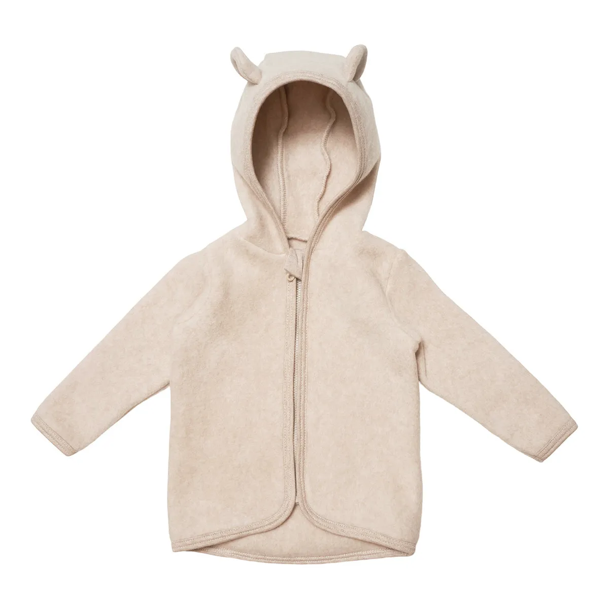 HutteliHut - Fluffy babyjacket ears C-fleece - Camel