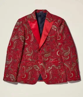 Inserch Paisley Jacquard Blazer BL205-30 Red