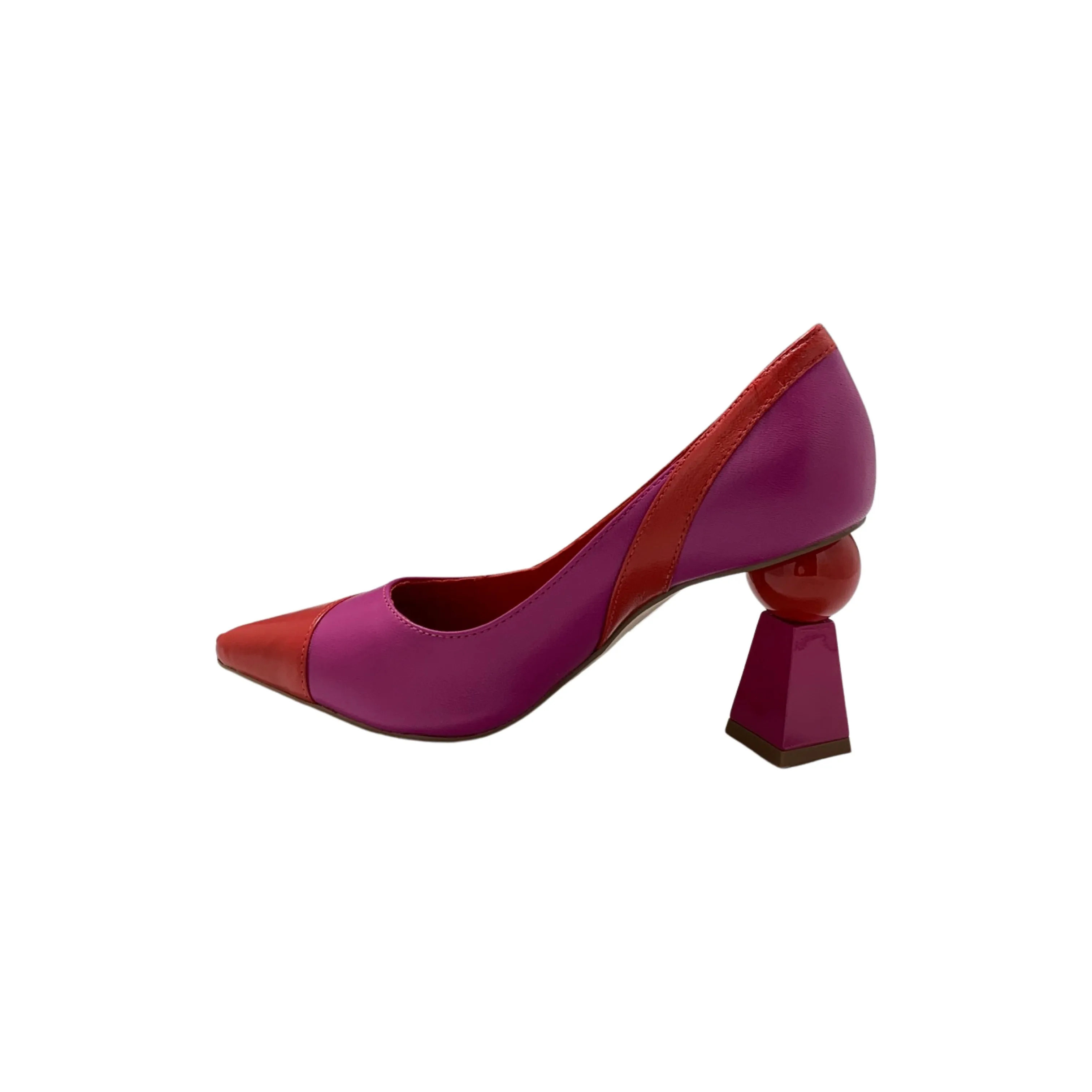 Isla Red/Fuchsia Leather Pump