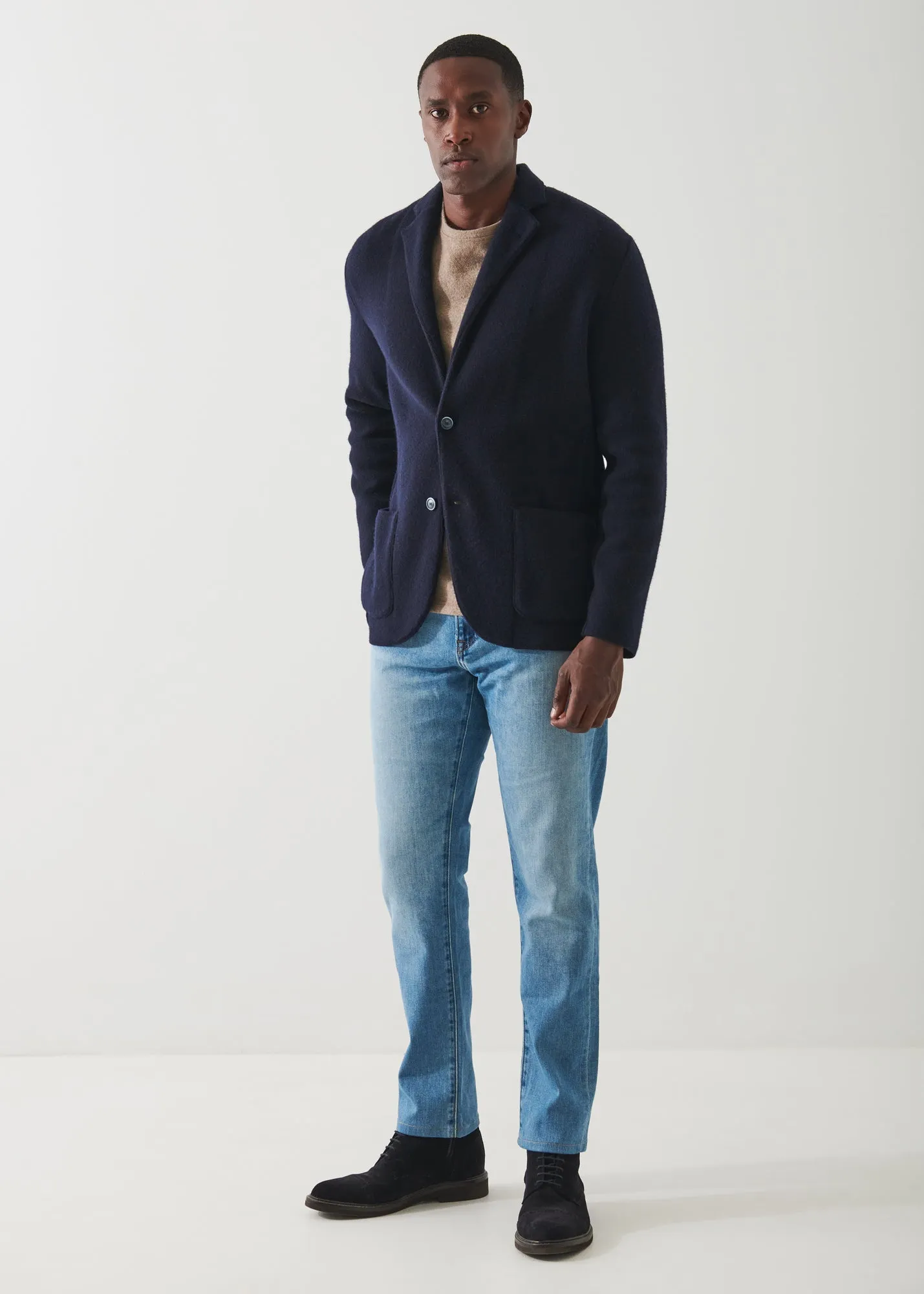 ITALIAN CASHMERE TWO-BUTTON BLAZER