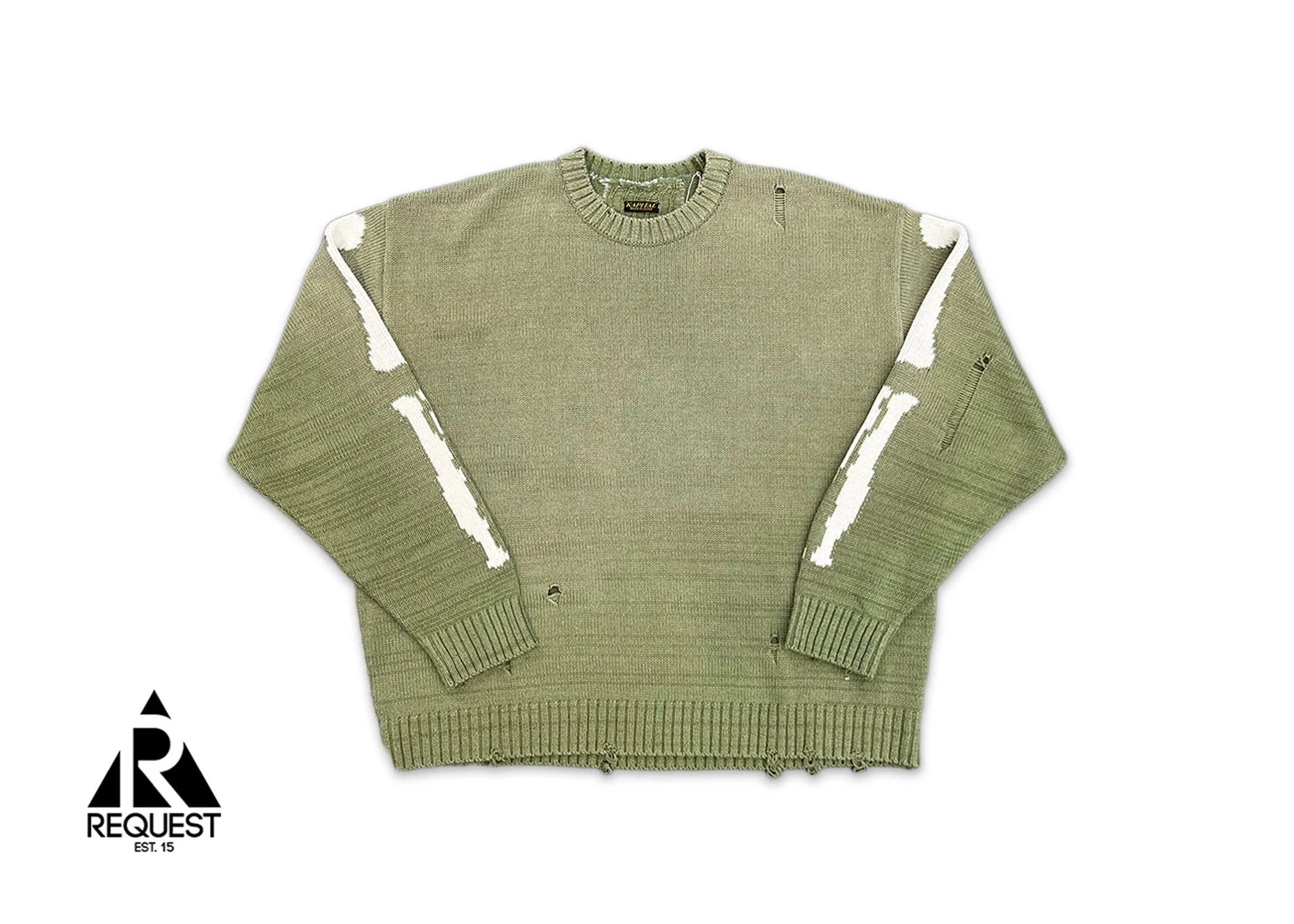 Kapital Skeleton Sweatshirt Bone/Olive