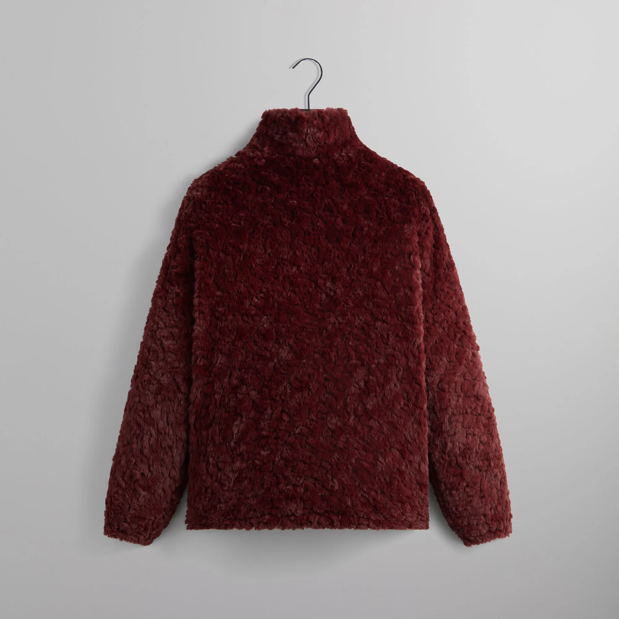 Kith Claremont Shaggy Sherpa Quarter Zip - Magma