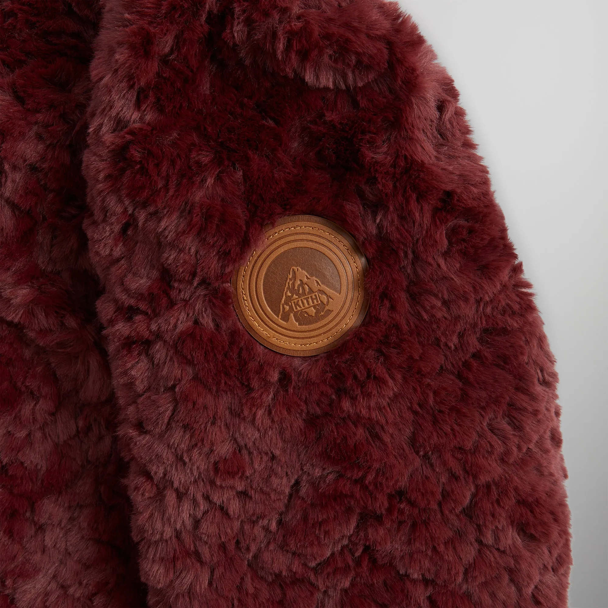 Kith Claremont Shaggy Sherpa Quarter Zip - Magma