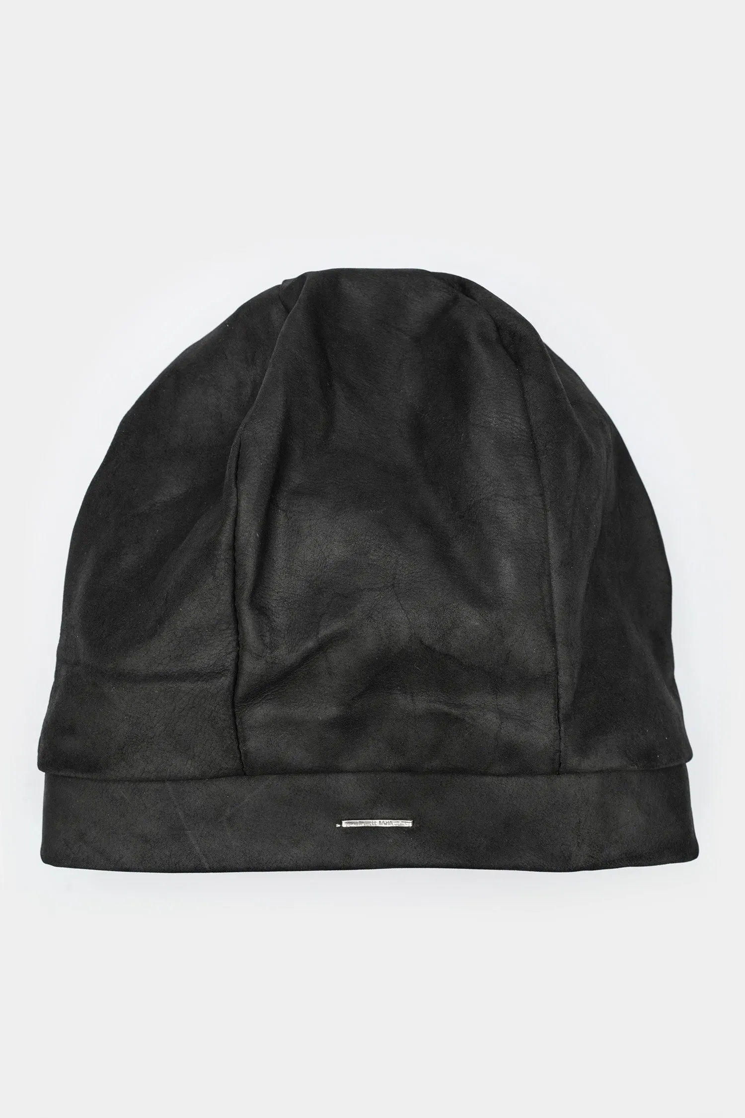 Leather beanie