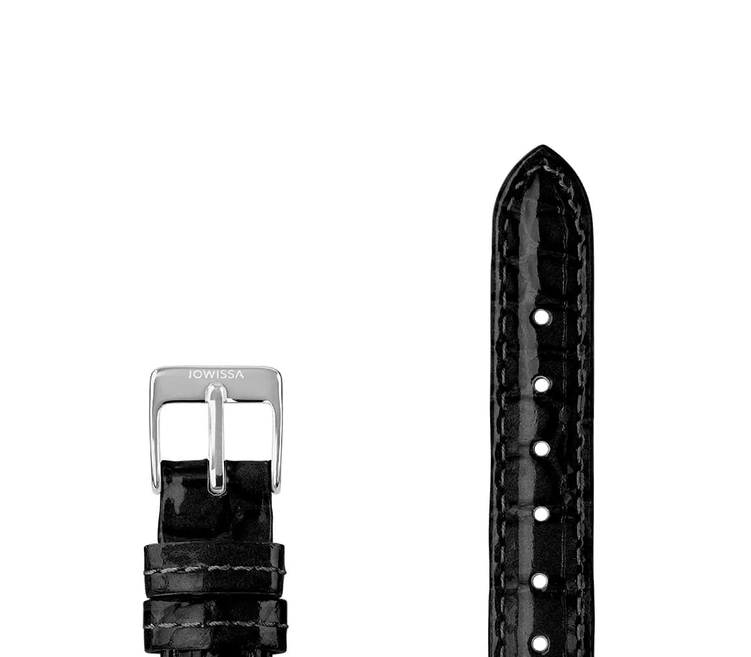 Leather Watch Strap Glossy Croco E3.1445.M