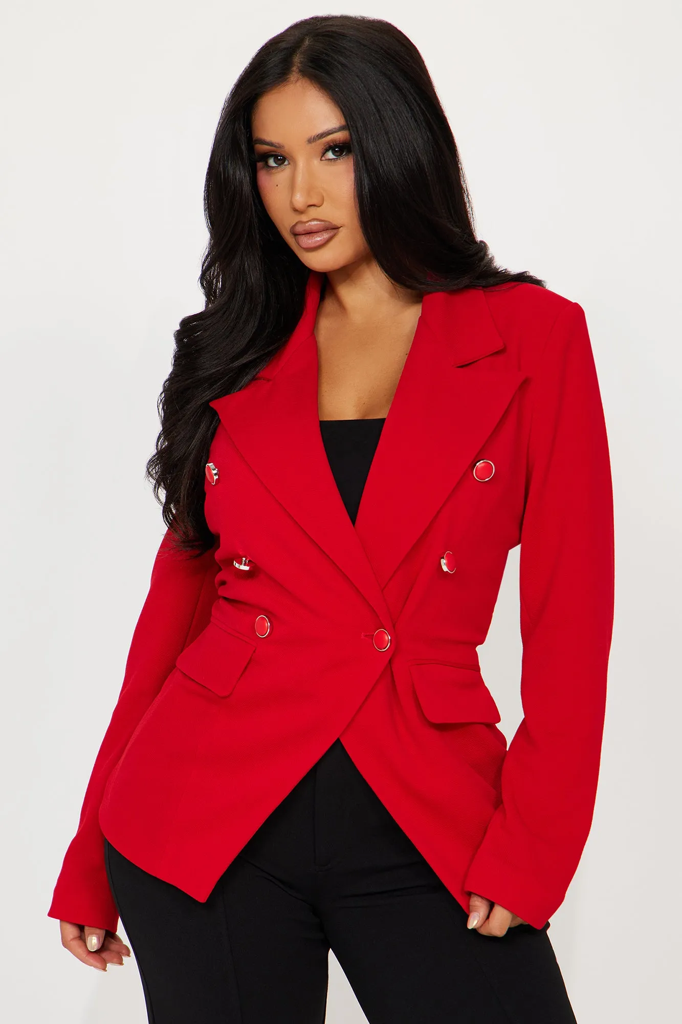 Leave It To Me Blazer - Red