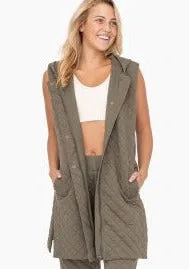 Longline Quilted Vests - 3 colors!