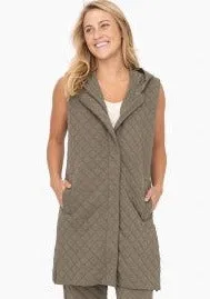 Longline Quilted Vests - 3 colors!